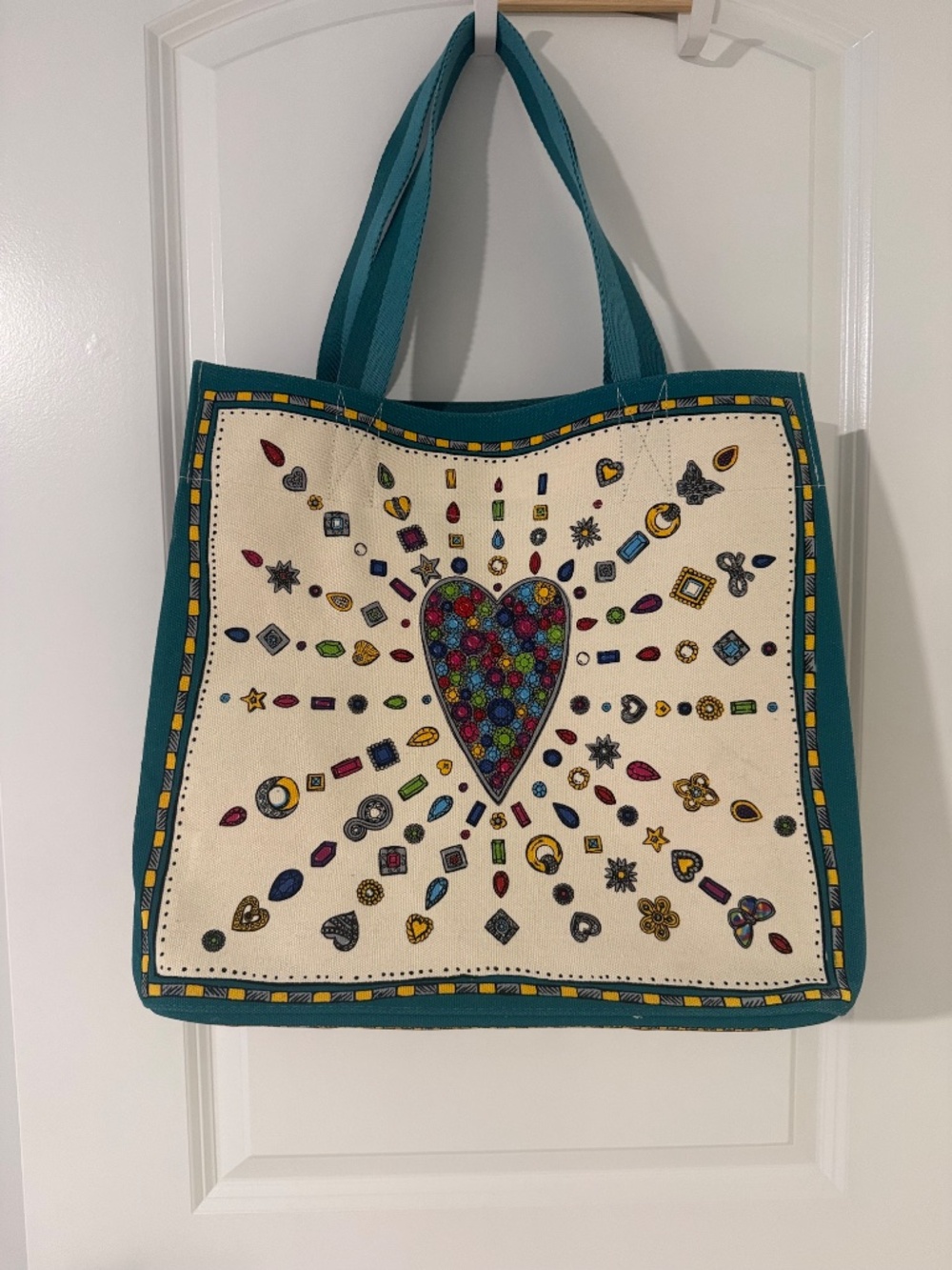 Brighton Limited Edition Charmed Love Canvas Tote Bag - Picture 2 of 4